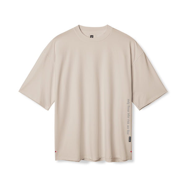 0841. 3D-Lite® 2.0 Lycra® 3/4-Sleeve Oversized Tee - Sand Smoke "OTWR"