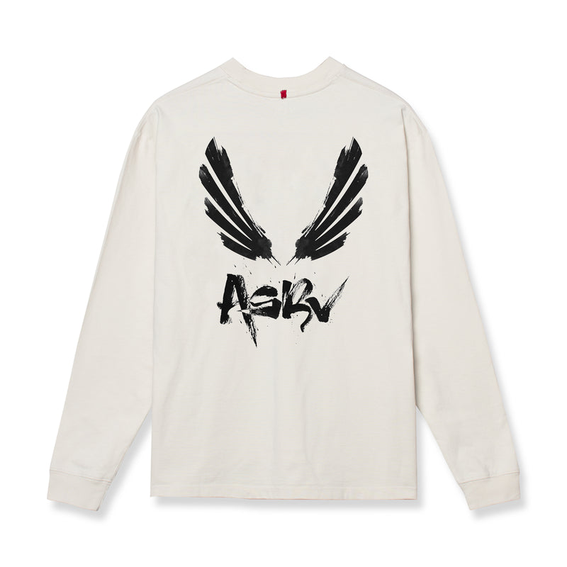 0851. Tech Essential™ Relaxed Long Sleeve  -  Stone "Brush Wings/ASRV"