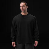 0851. Tech Essential™ Relaxed Long Sleeve  -  Black/Black "OTWR"