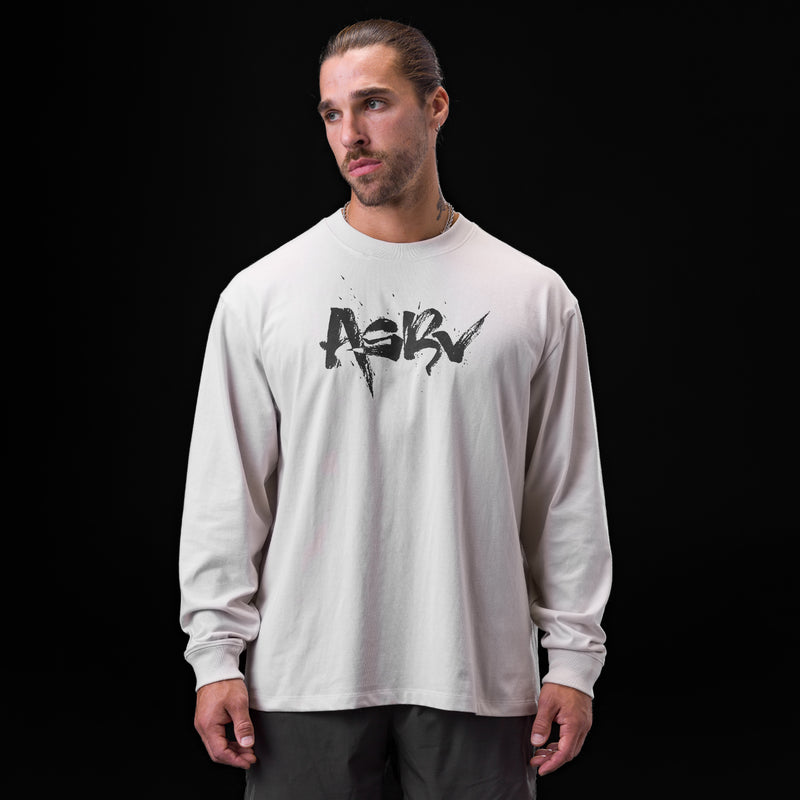 0851. Tech Essential™ Relaxed Long Sleeve  -  Stone "Koi"