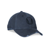 0856. Distressed Patch Logo Hat -  Navy/Navy "Wings"