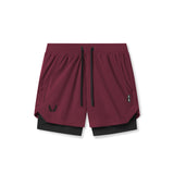 0865. Tetra-Lite® 5" Liner Short - Crimson "Wings"/Black