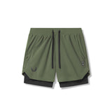 0865. Tetra-Lite® 5" Liner Short - Olive "Wings"/Black