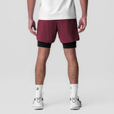 0865. Tetra-Lite® 5" Liner Short - Crimson "Wings"/Black