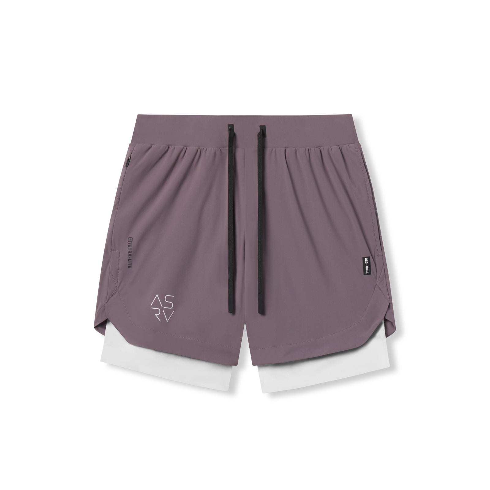 flatlay Tetra-Lite 7" Liner Shorts in Moonscape Cyber and White, top view