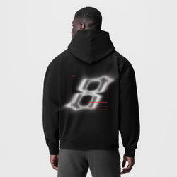 0874. Tech-Terry™ Zip Pocket Hoodie - Black "Infinite Mindset"