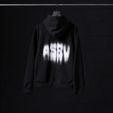 0874. Tech-Terry™ Zip Pocket Hoodie - Black "Motion Blur"
