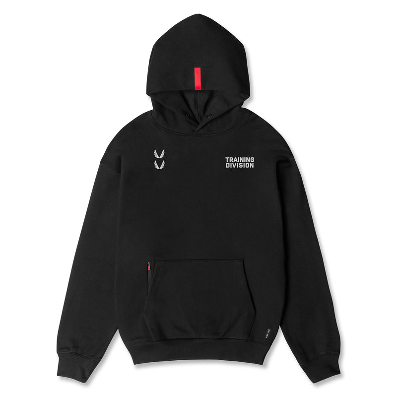 0874. Tech-Terry™ Zip Pocket Hoodie  -  Black "TD"