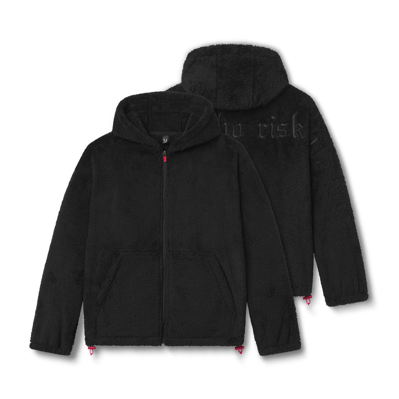 0887. Sherpa Recovery Full Zip Hoodie - Black/Black