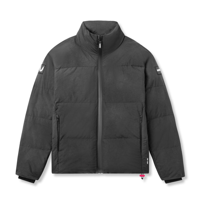 0900. PrimaLoft® Weather-Ready Puffer Jacket - Black "Wave Dye"