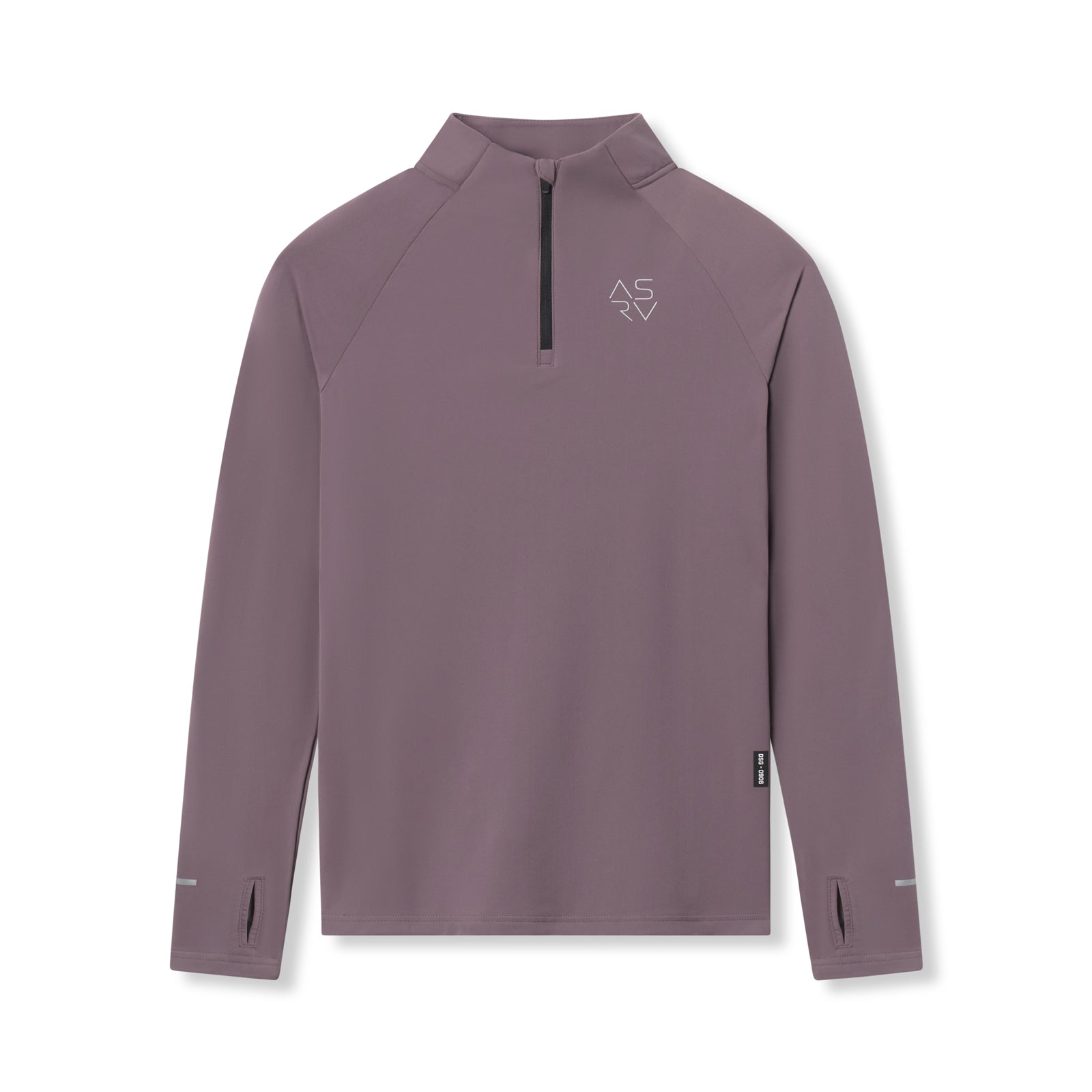 flatlay Thermal Training Quarter Zip in mauve/moonscape, front view