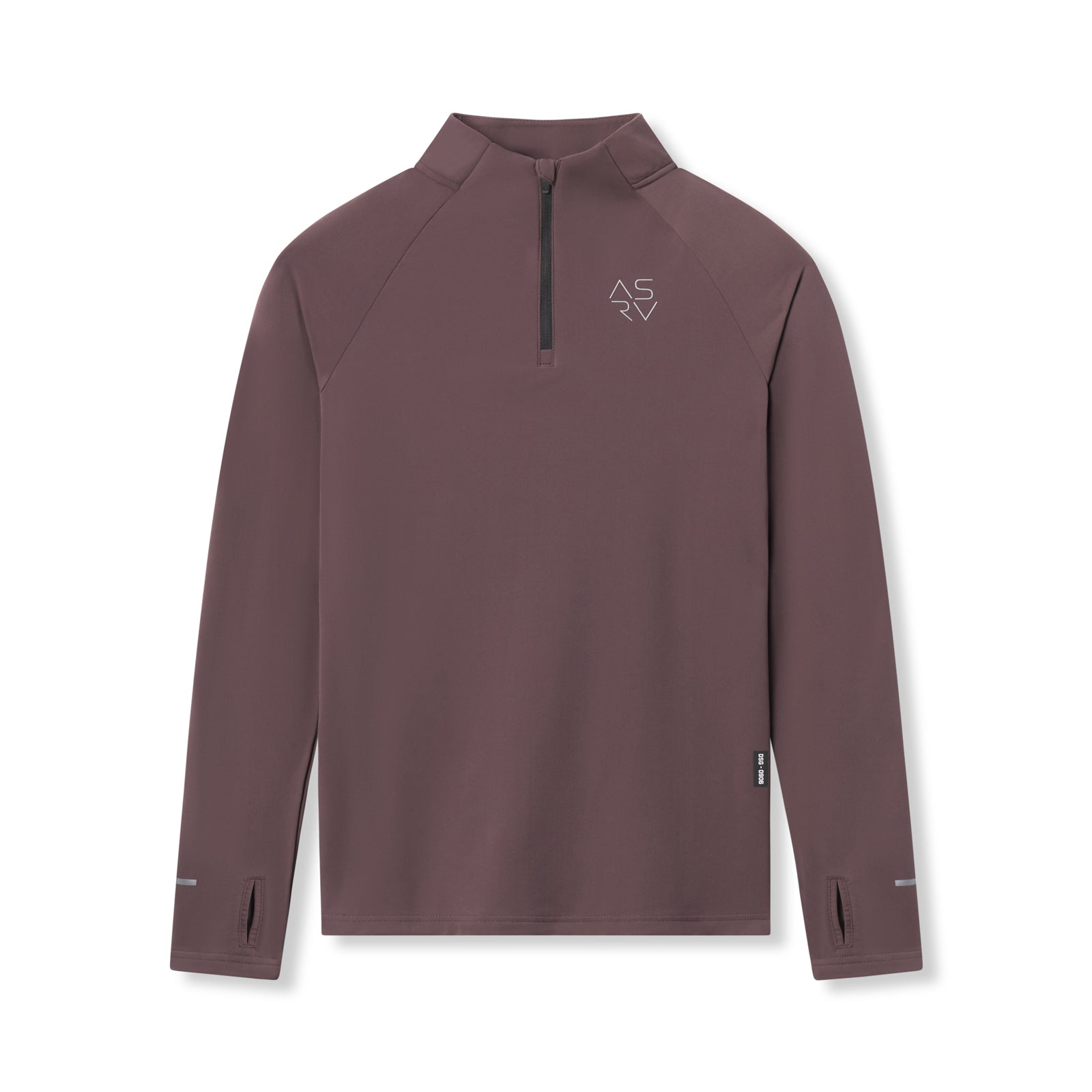 flatlay Thermal Training Quarter Zip in nightshade purple, front view
