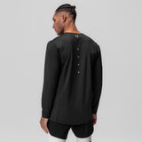 0907. AeroSilver® Training Long Sleeve - Black "Space Bracket"