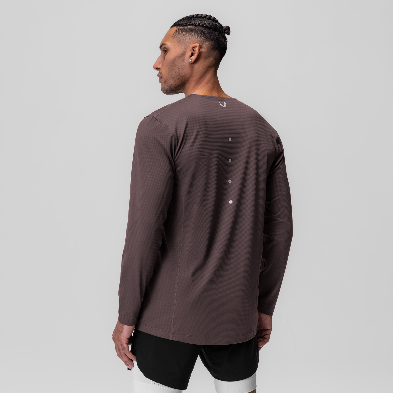 AeroSilver Training Long Sleeve in nightshade, model wearing back view