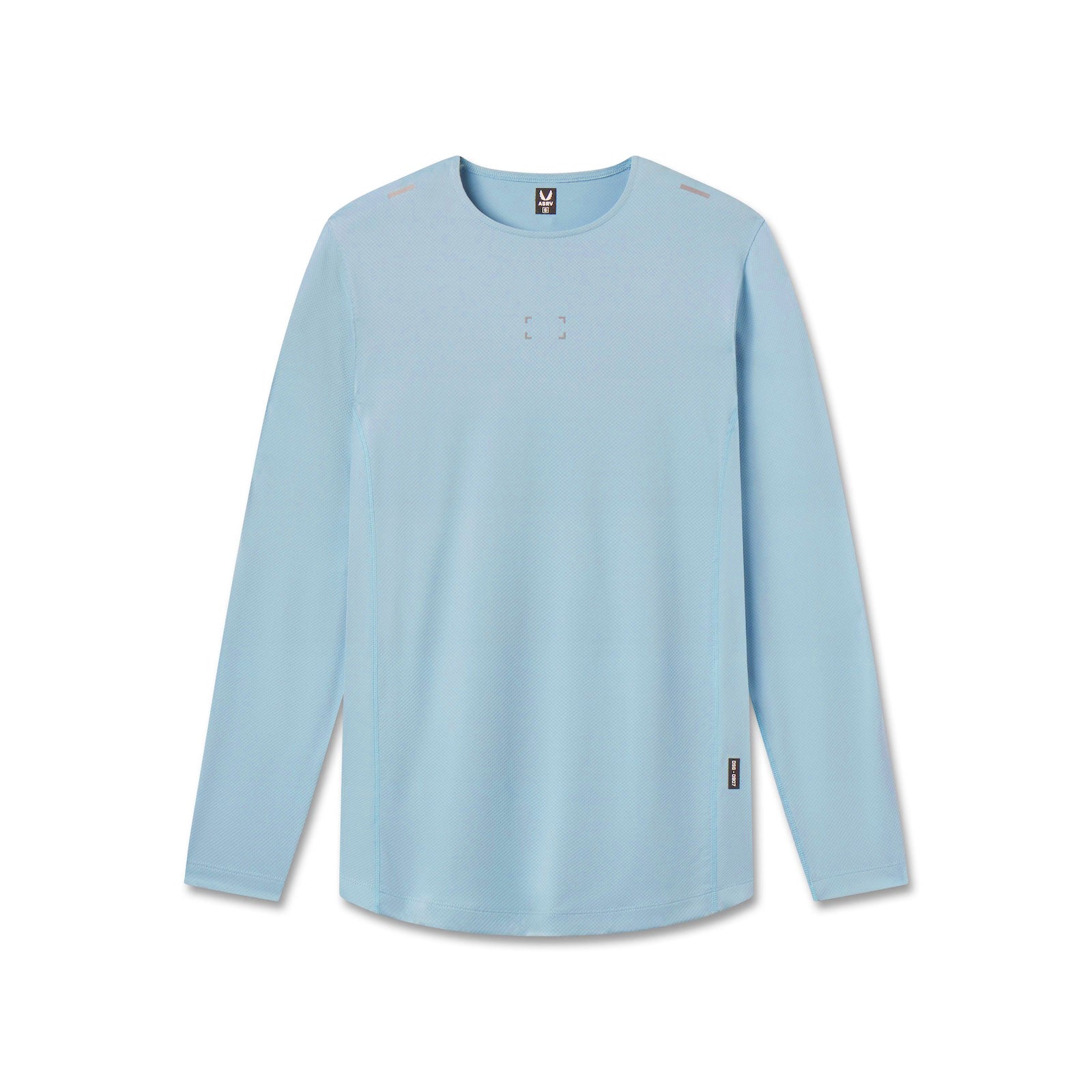 flatlay AeroSilver Training Long Sleeve in light sky blue, front view