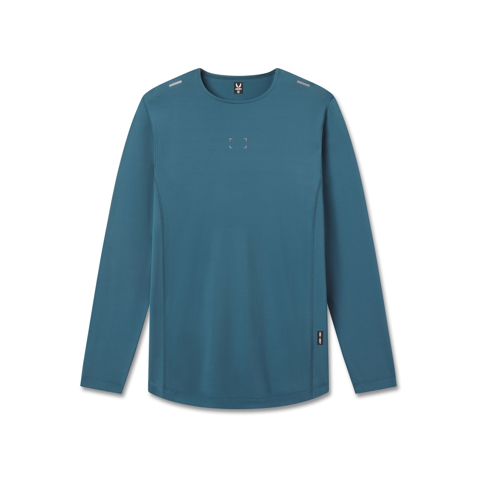 flatlay AeroSilver Training Long Sleeve in storm blue, front view