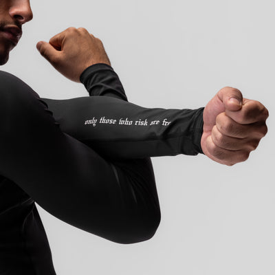 0908. WarpFlexx™ Compression Mock Neck Long Sleeve - Black