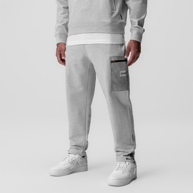 0914. Tech-Terry™ Paneled Cinch Cargo Jogger - Heather Grey/Wave-dye