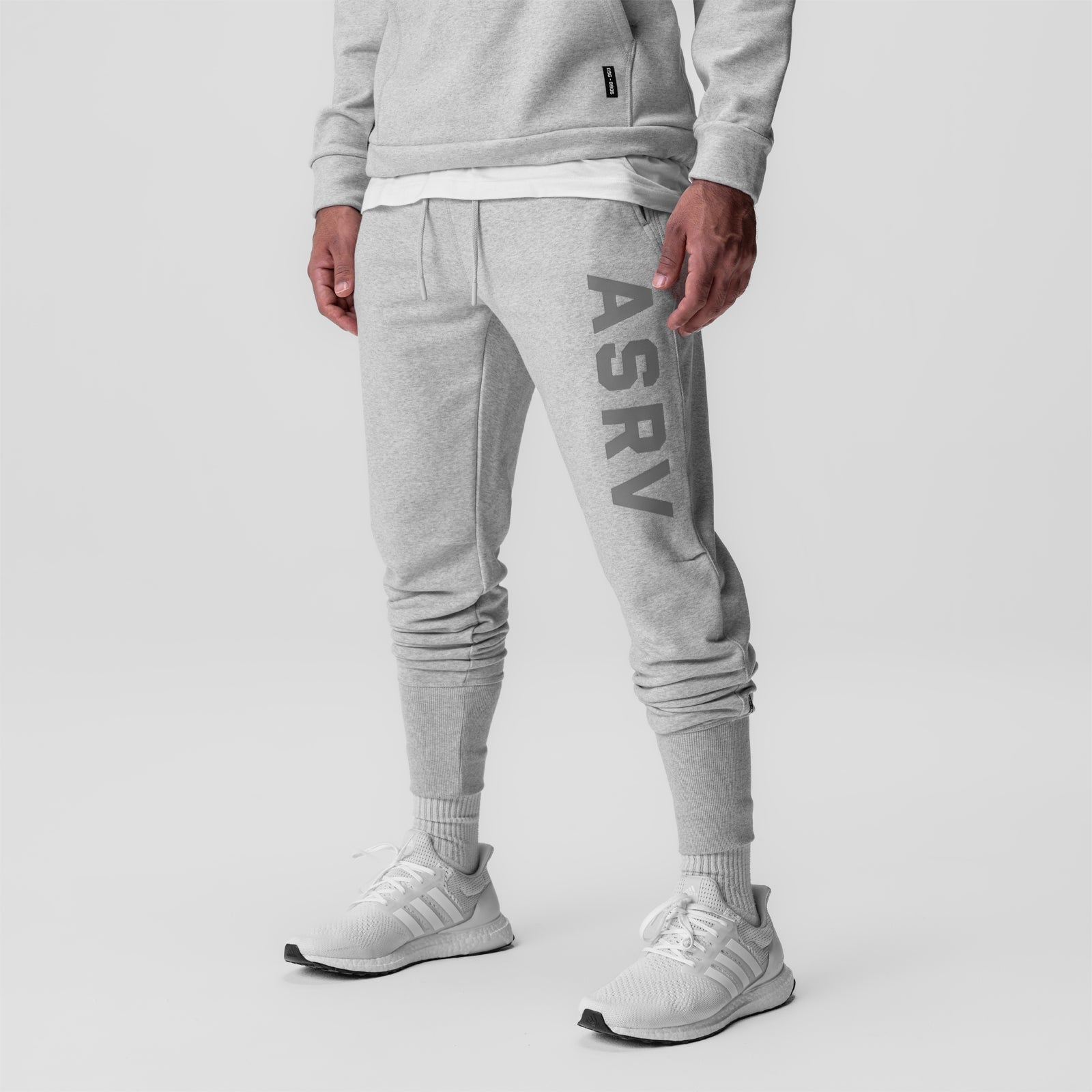 0915. Tech Terry High Rib Jogger Heather Grey ASRV