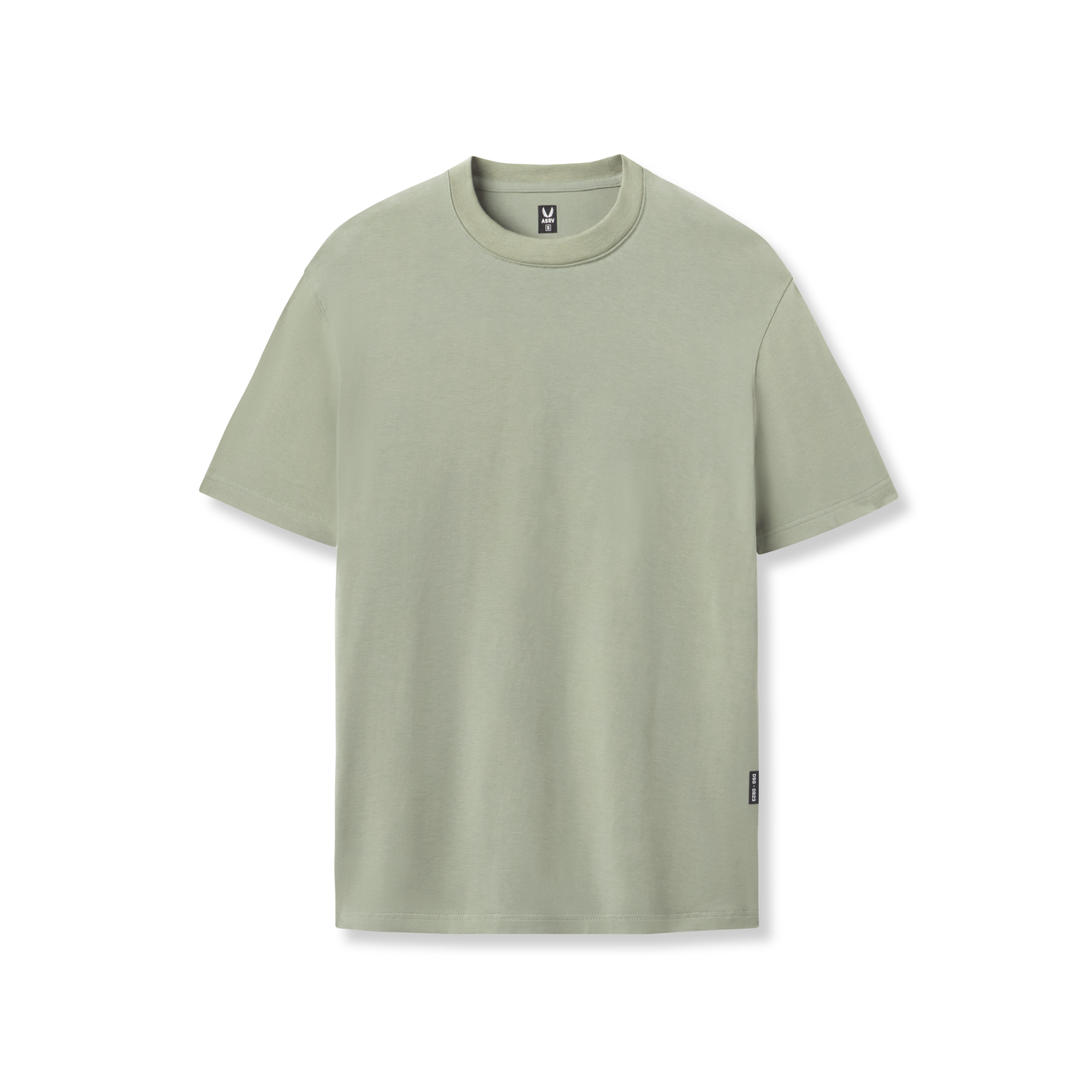 flatlay of Supima Essential Tee in sage green, front view