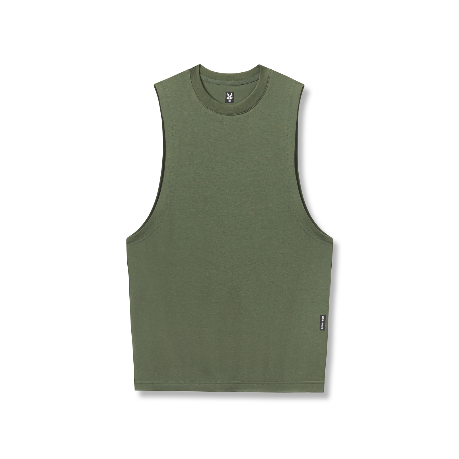 flatlay Supima® Muscle Tank in olive, front view