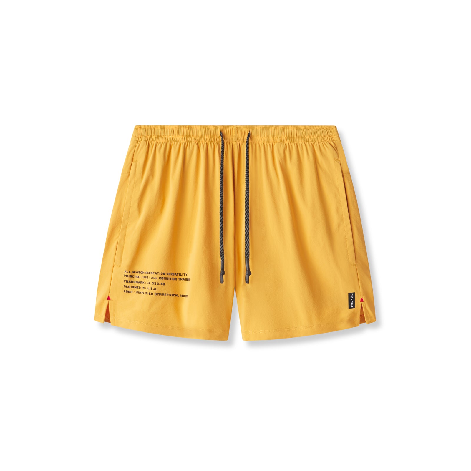 Aerotex™ 5" Training Short in amber yellow, front view