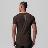 Laser-Vent Established Tee in dark earth, rear view on model