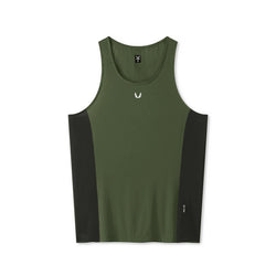 0949. Laser-Vent™ Singlet Tank - Olive/Black