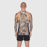 Laser-Vent Singlet Tank in Realtree Edge camo, back view on model