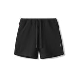 0954. Waffle Knit Sweat Short - Black