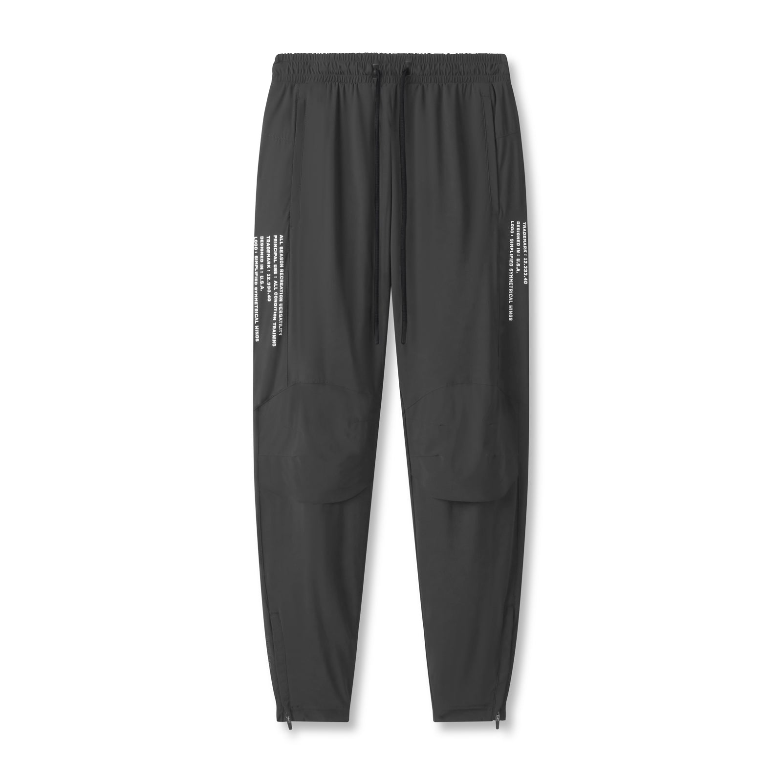 Tetra-Lite® Moto Jogger in space grey with multi-text detailing, front view