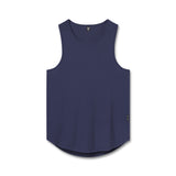 Flatlay of Laser-Vent Tank Top in navy, front view
