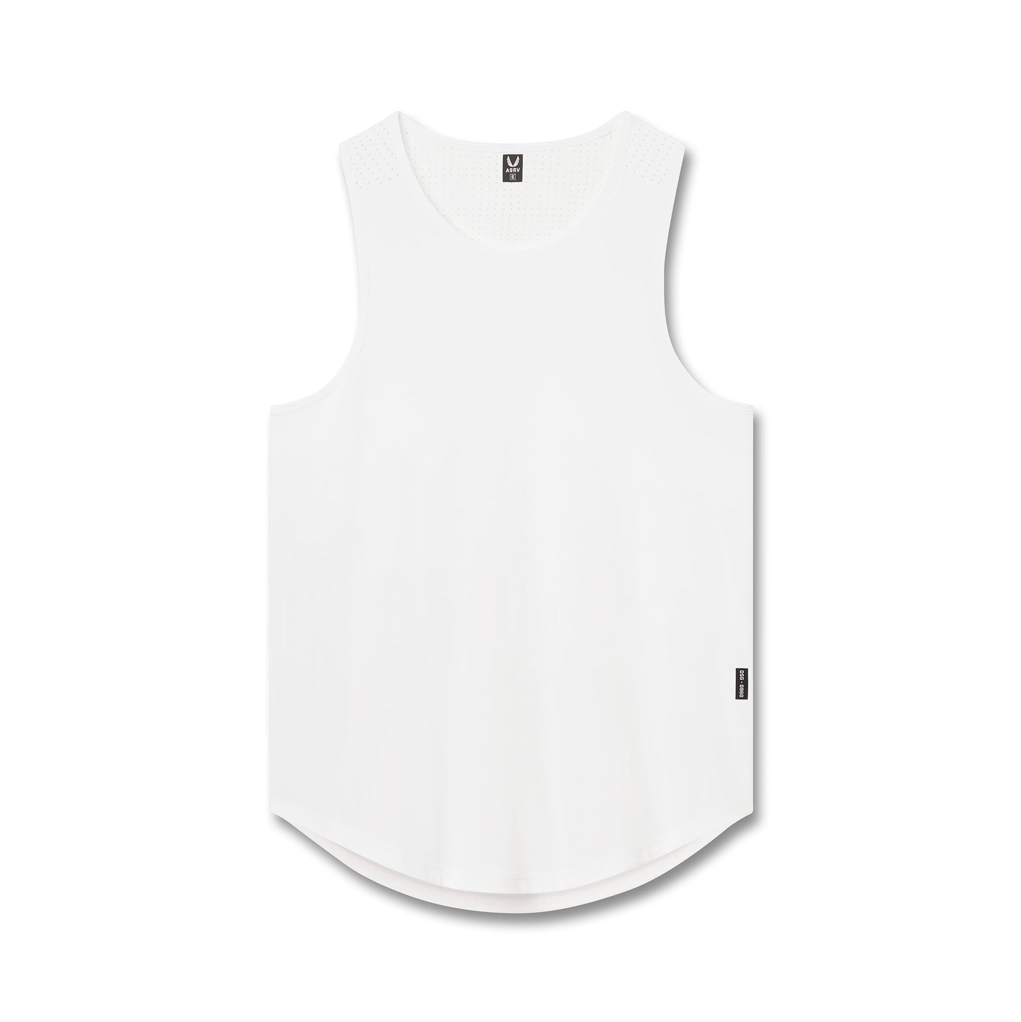 flatlay Laser-Vent™ Tank Top in white, front view