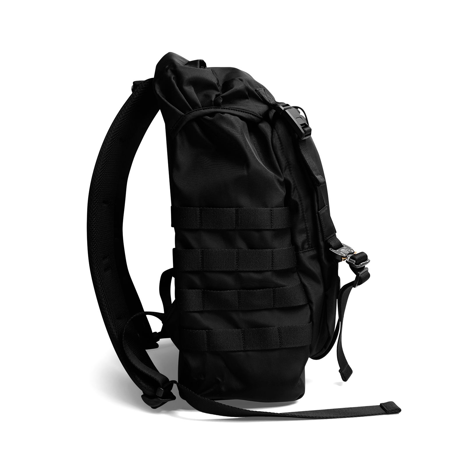 Flatlay 0961 Waterproof MOLLE Backpack in black, side view