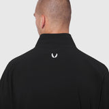 Aerotex Quarter-Zip Jacket in black, back view on model