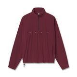 flatlay Aerotex Quarter-Zip Jacket in crimson, front view