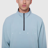 Aerotex Quarter-Zip Jacket in light sky blue worn by male model, front view
