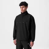 0970. Ripstop Quarter Zip Jacket - Black