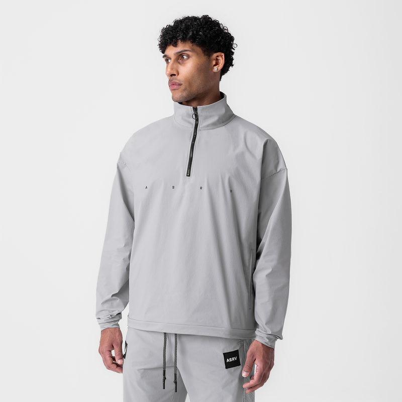 0970. Ripstop Quarter Zip Jacket - Slate Grey