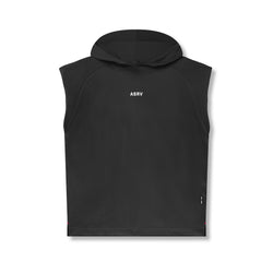 0983. Reversible 2-in-1 Cutoff Hoodie - Black