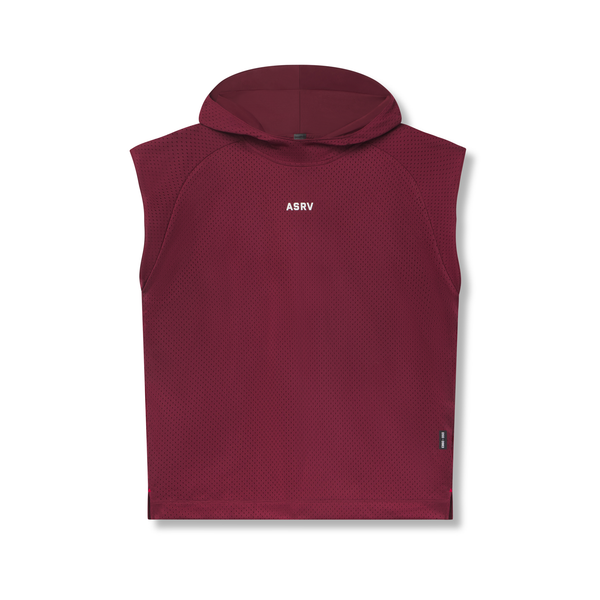 0983. Reversible 2-in-1 Cutoff Hoodie - Crimson