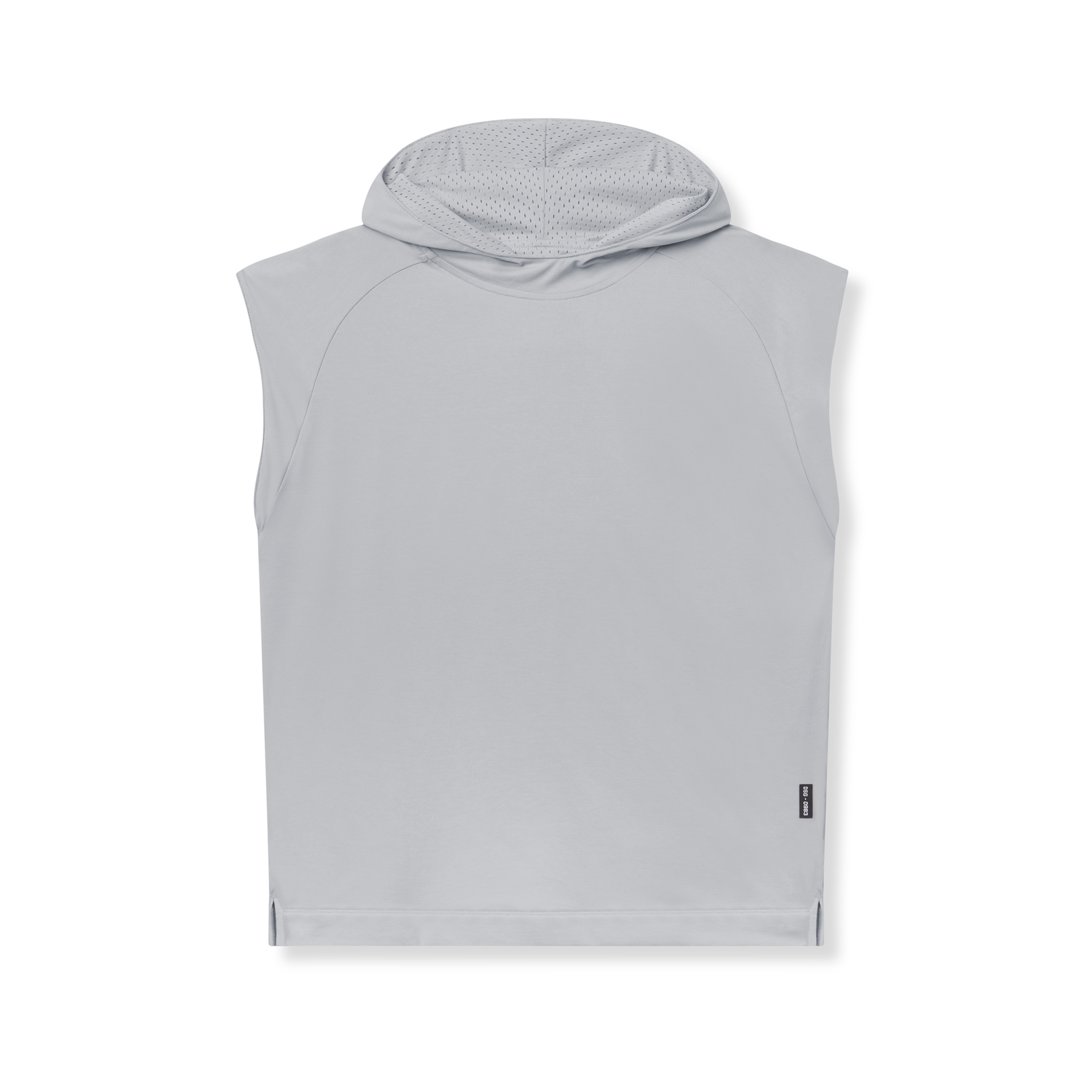 reversible 2-in-1 cutoff hoodie in slate grey, front view