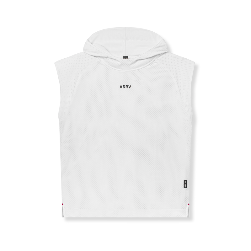 0983. Reversible 2-in-1 Cutoff Hoodie - White