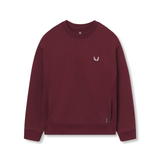 0984. Herringbone Terry Crewneck - Crimson Red