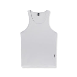 0986. Creora® Tech Ribbed Tank - Light Grey