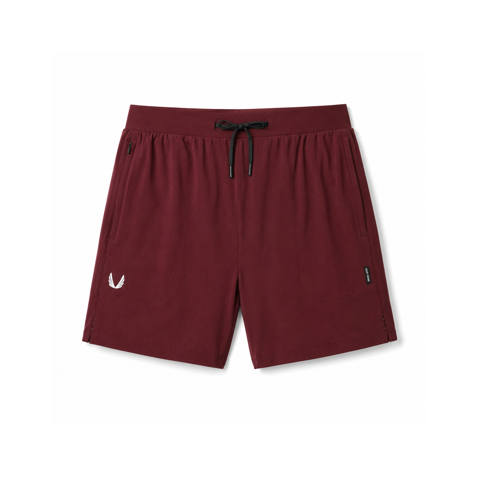 flatlay Aerotex Training Short in crimson, front view