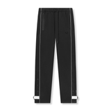 0998. Herringbone Terry Snap Button Sweats - Black