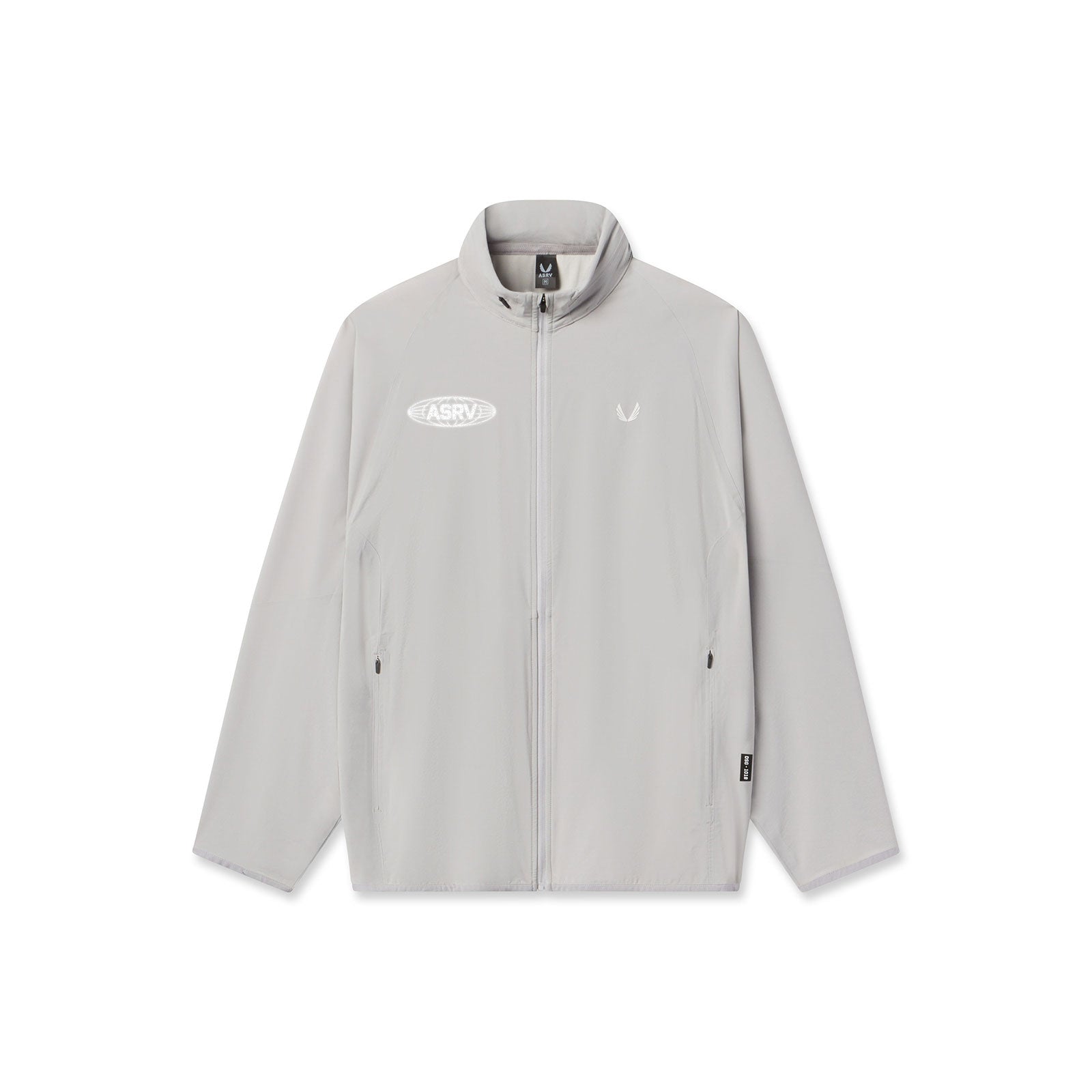 flatlay Aerotex Weather-Ready Bonded Windbreaker in slate grey, front view
