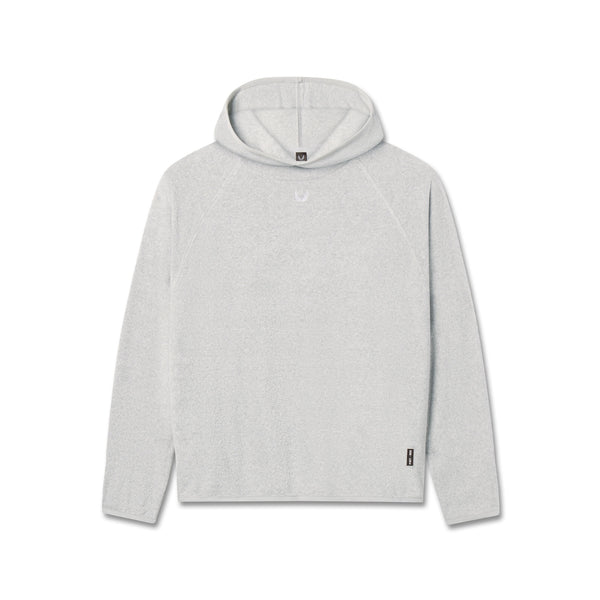 1054. Towel Terry Reversible Hoodie - Heather Grey