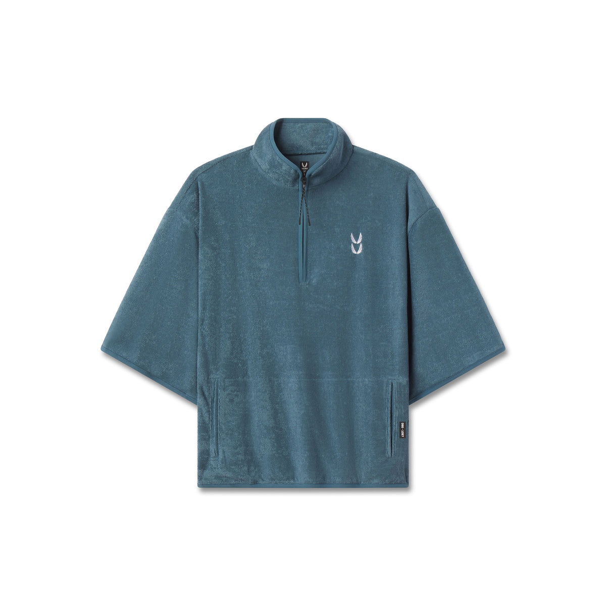 1057. Towel Terry Quarter Zip Oversized Tee - Storm – ASRV